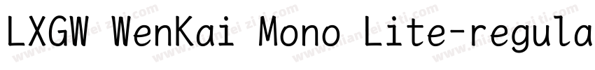 LXGW WenKai Mono Lite-regular字体转换